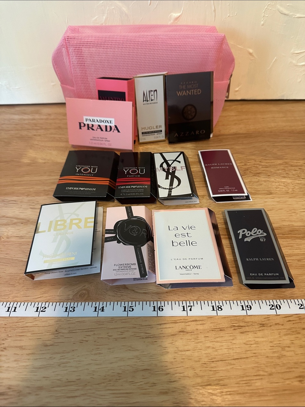 Ulta Beauty Buzzworthy Minis Sample Set — Coral-Orange Box with Pink Mesh Pouch - Picture 2 of 4